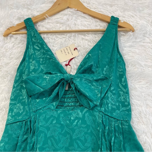 Anthropologie RAGA Maxi Dress Size Large Front Keyhole Tiered Floral Print - Picture 9 of 13